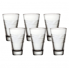 Set 6 pahare inalte din sticla temperata VIDIVI OASI 380ml