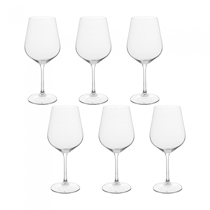 Set 6 pahare vin roze sticla temperata VIDIVI RIALTO 580ml 7xh23cm