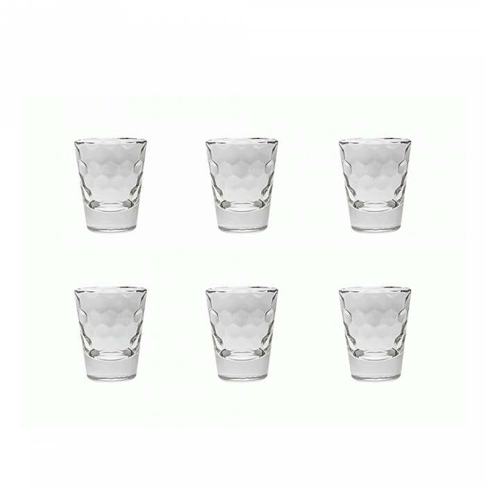 Set 6 pahare pentru shot din sticla temperata VIDIVI HONEY 80ml
