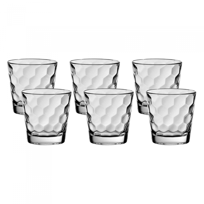 Set 6 pahare din sticla temperata VIDIVI HONEY 370ml