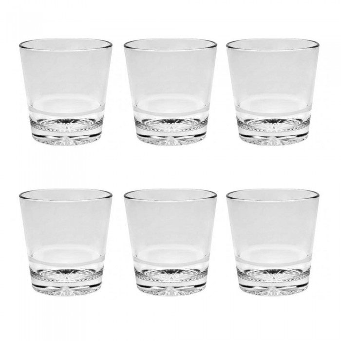 Set 6 pahare sticla temperata VIDIVI PRISMA 400ml