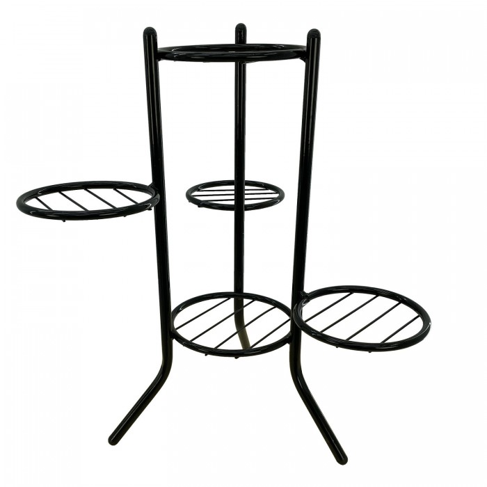 Suport pentru 5 ghivece flori RAKI, 50xh53cm, metalic, negru