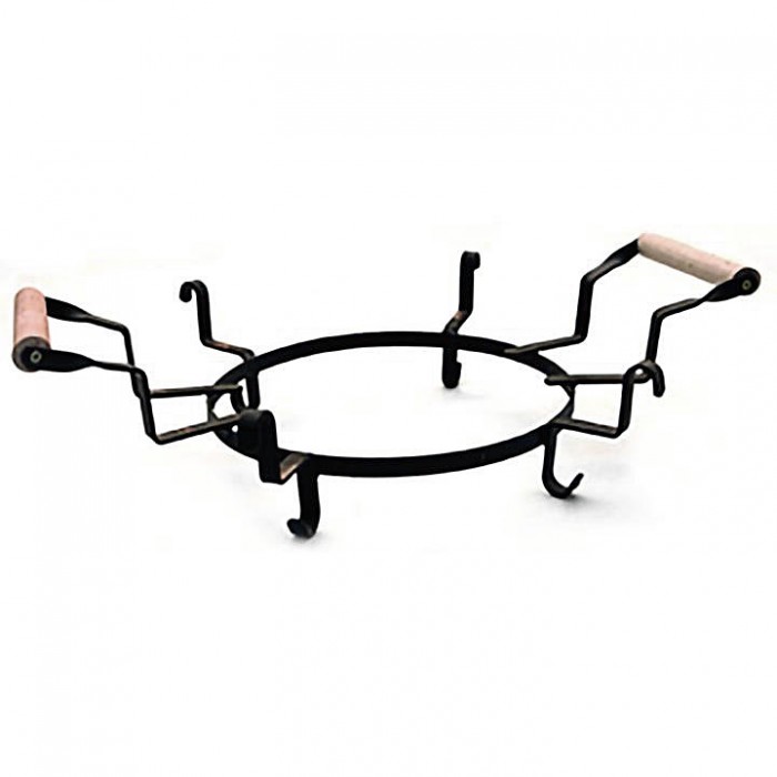 Tava ceramica 34cm cu suport metalic RAKI PROFI pentru copt si servit, Saci bulgaresc