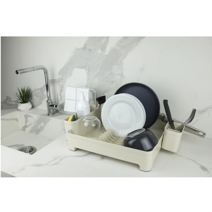 Uscator farfurii si tacamuri din plastic 44x35x20cm,bej