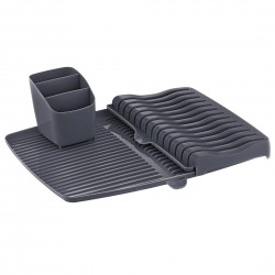 Uscator pentru vesela si tacamuri 40x30cm,3 piese ,plastic,antracit...