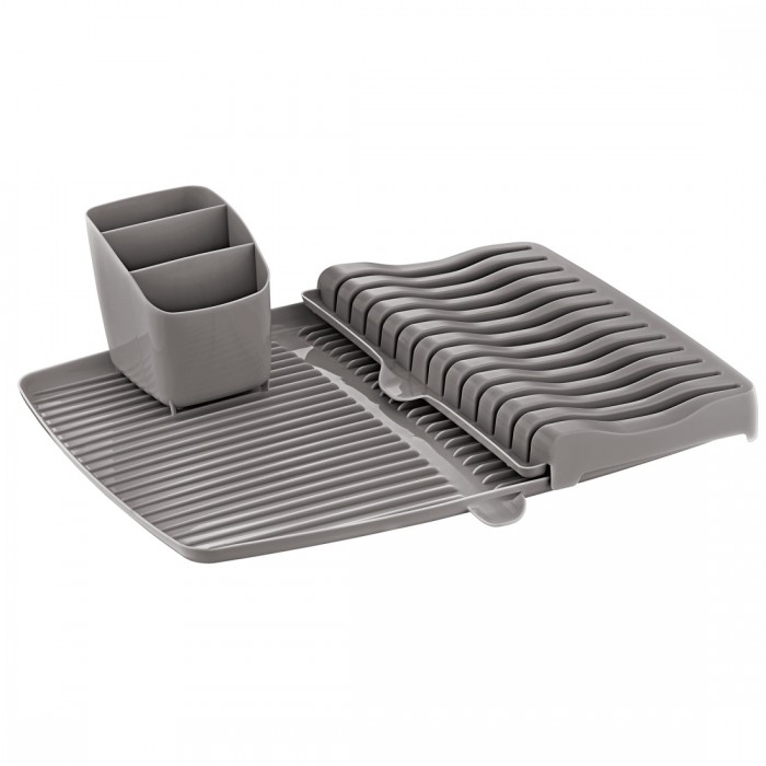 Uscator pentru vesela si tacamuri 40x30cm,3 piese ,plastic,terra